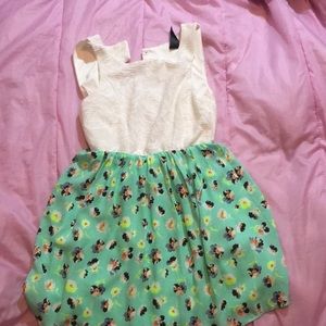 Medium floral dress with back out